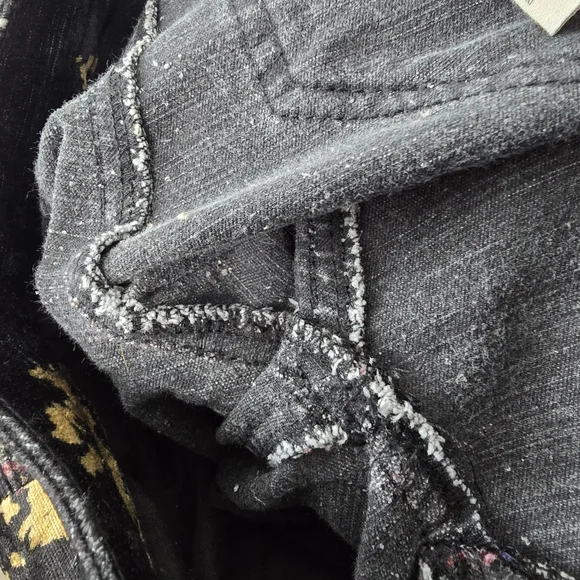 Free People Lennon Funktown Velvet Moto Zip Floral Printed Skinny Pants Size 0 - Picture 13 of 14